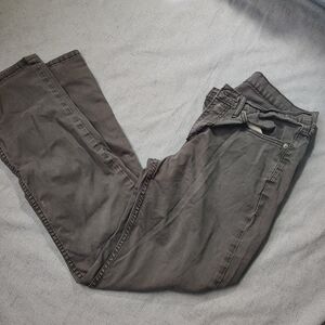 Men's Classic Straight Chino Pants in Charcoal Gray